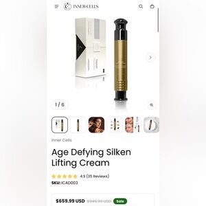 Inner Cells Age Defying Silken Lifting Cream — New
